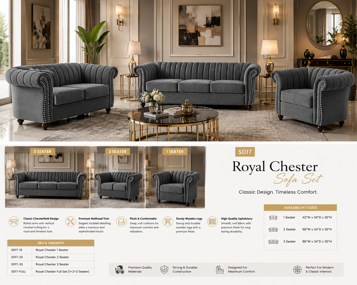 S017 Royal Chester Sofa Set