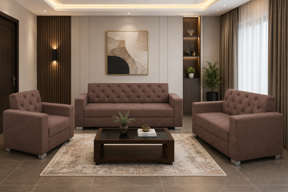 S021 Noble Tuft Sofa Set